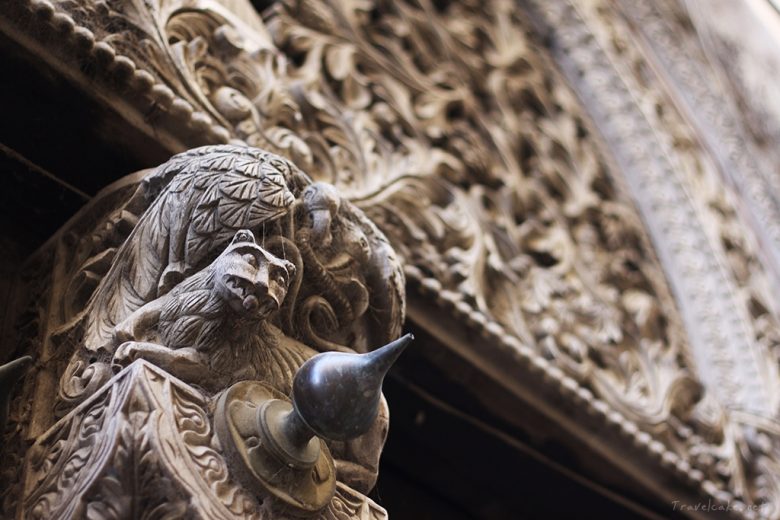 carvings on the doors