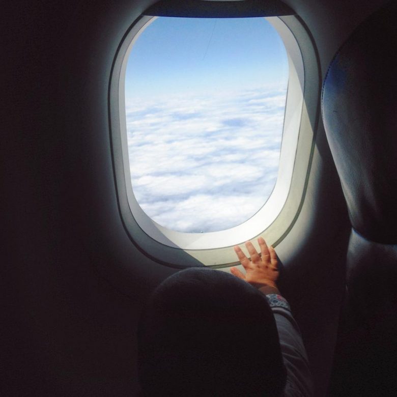 toddler on a plane