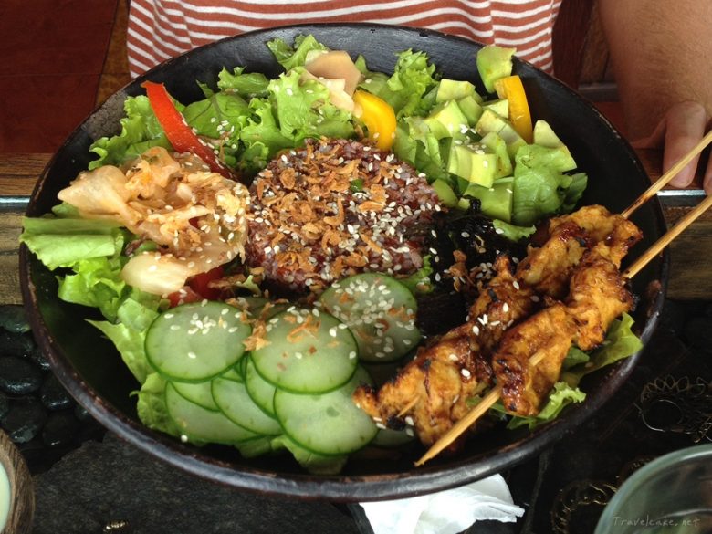 tofu and brown rice salad, Bali