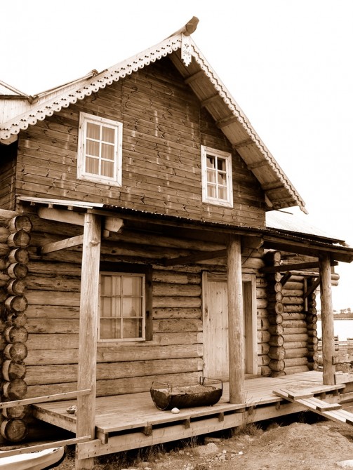 wooden cabin, Russia