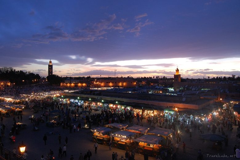 Djema el-Fna from rooftop