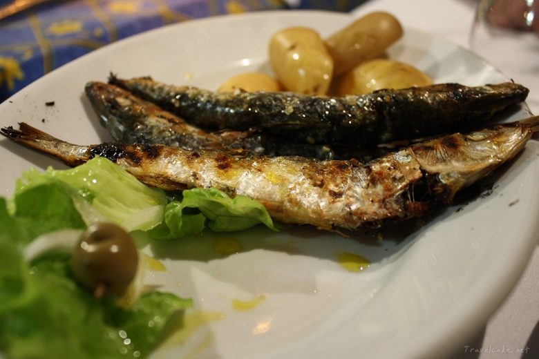 grilled sardines, Portugal