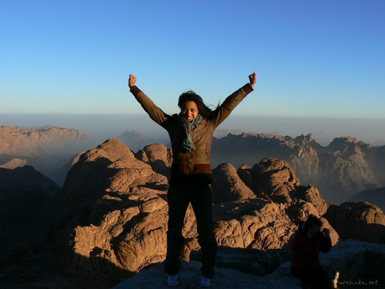 at the summit of my first mountain, Mt. Sinai, Egypt