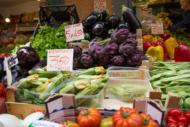 italian produce market, bologna