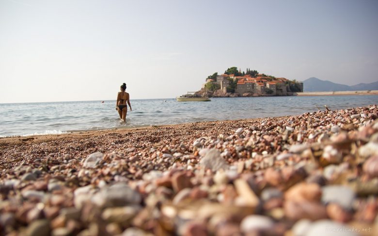 taking a dip on my private beach