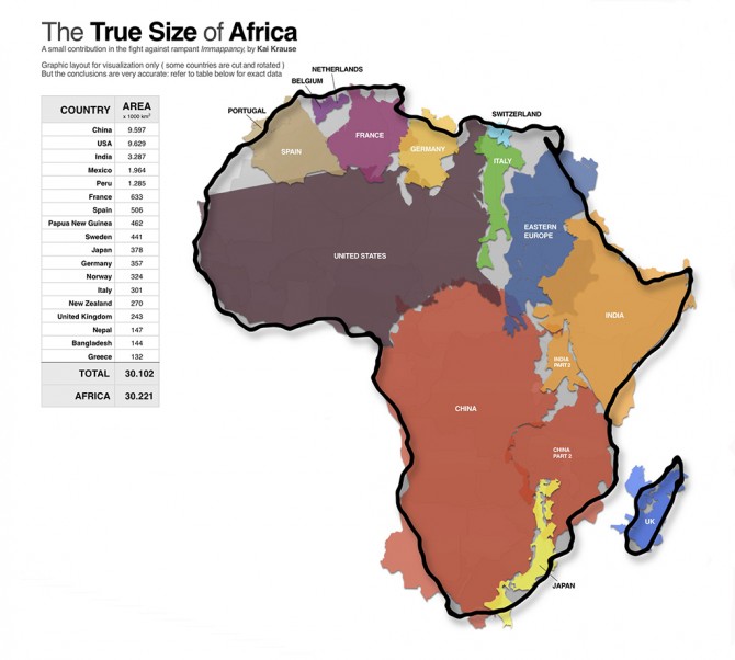 true size of Africa