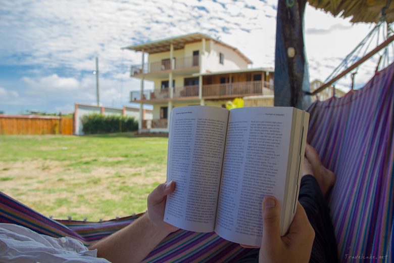 reading in the hammock