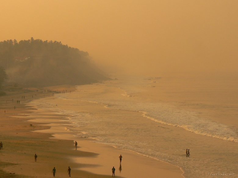 Varkala, India beach