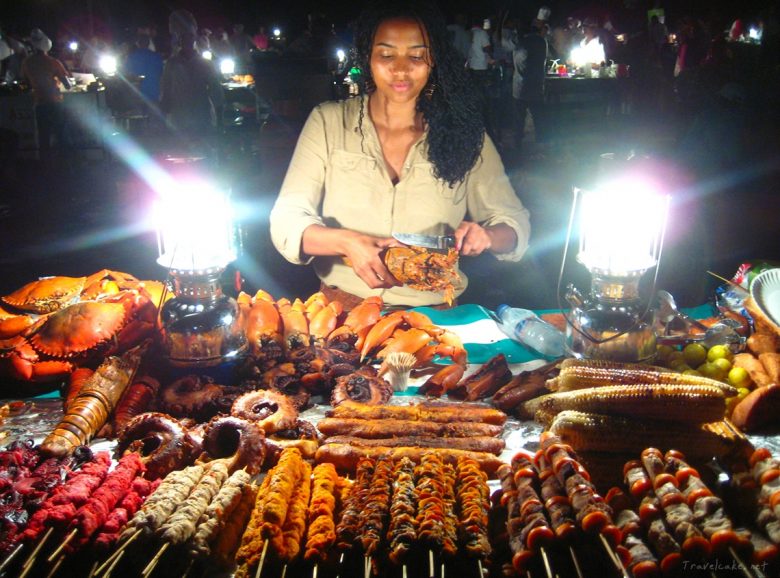 With our rentd motorcycle we cruised the spice island stopping in small villages and empty white sand beaches. Pictured here is the fishmarket in Stonetown. Click on the title to read more about Stone Town.