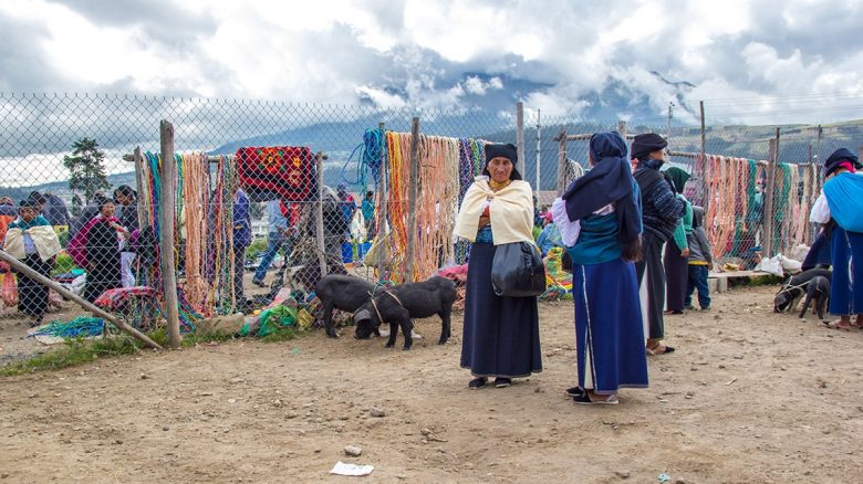 Otavalo, animal market, Ecuador