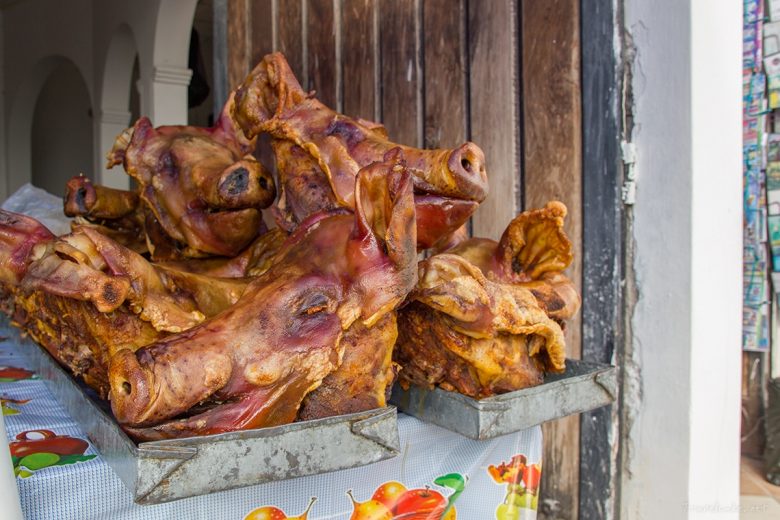 Otavalo market food, Ecuador